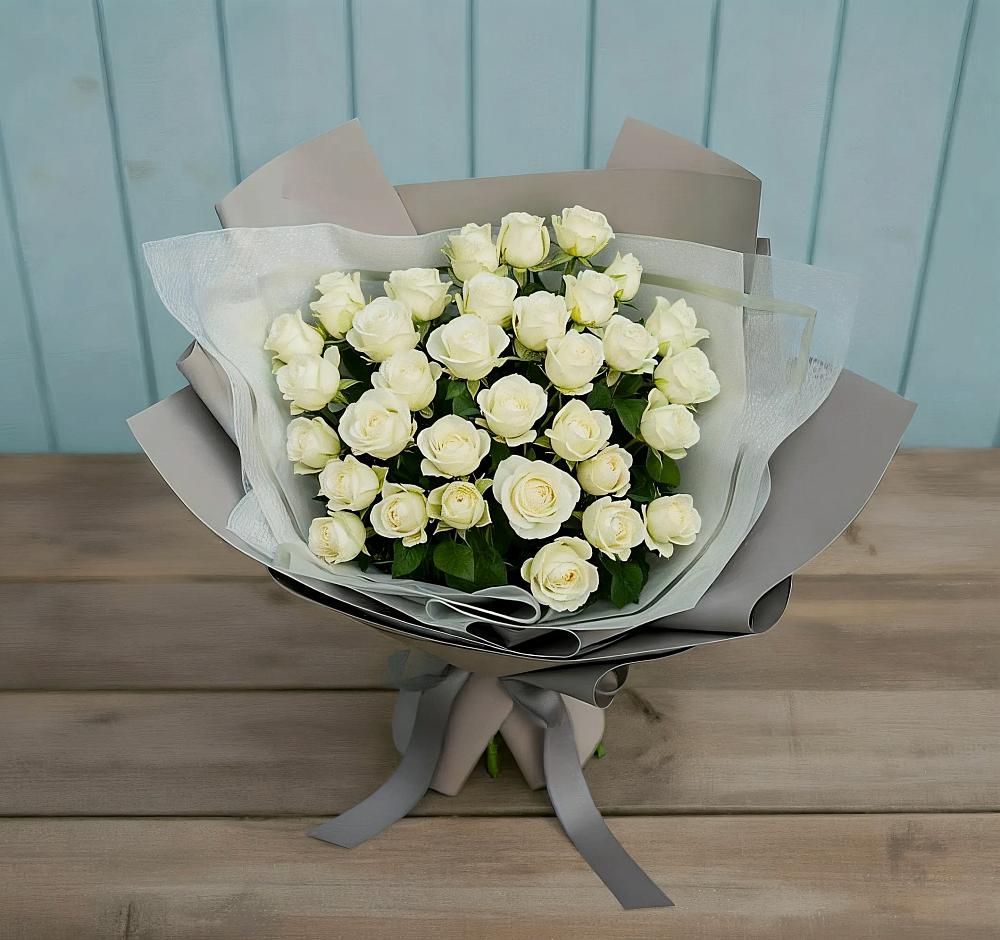 Букет Белоснежная нежность в Лесной Свердловской области