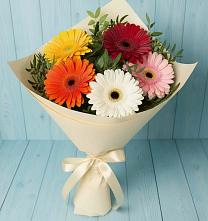 Букет цветов из:  Герберы в Лесной Свердловской области