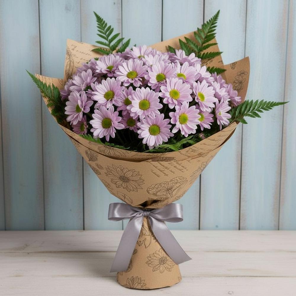 Букет цветов из: Хризантемы в Лесной Свердловской области