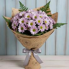 Букет цветов из:  Хризантемы в Лесной Свердловской области
