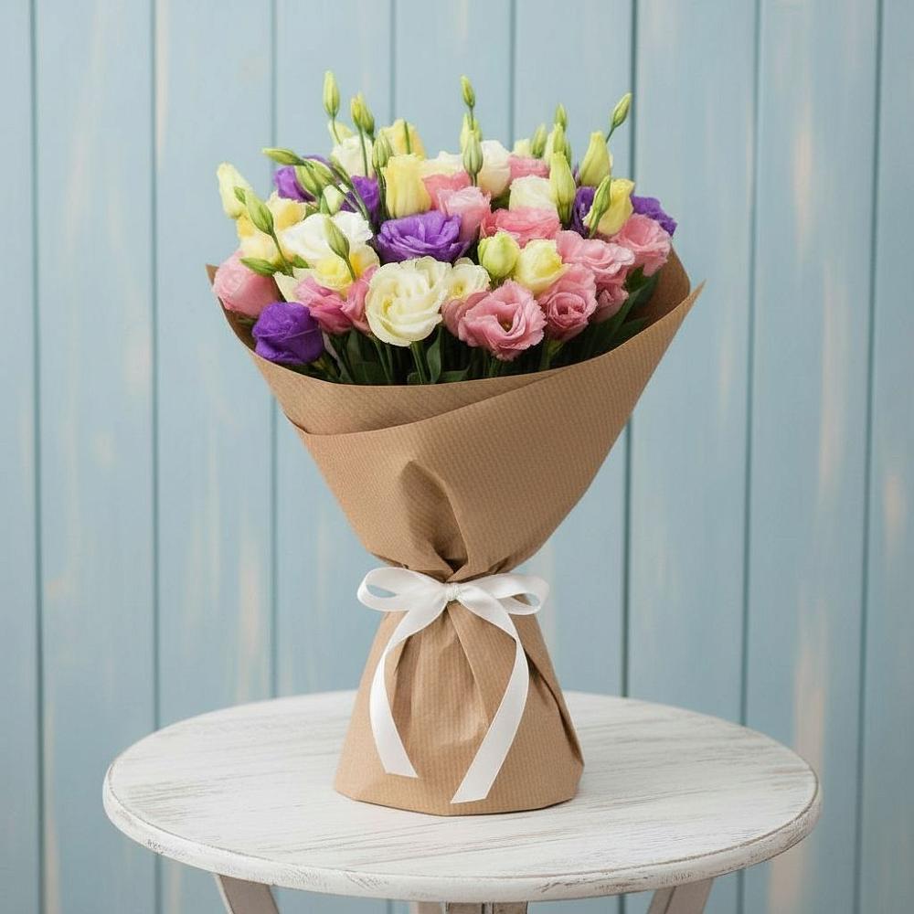 Букет цветов из: Лизиантусы в Лесной Свердловской области