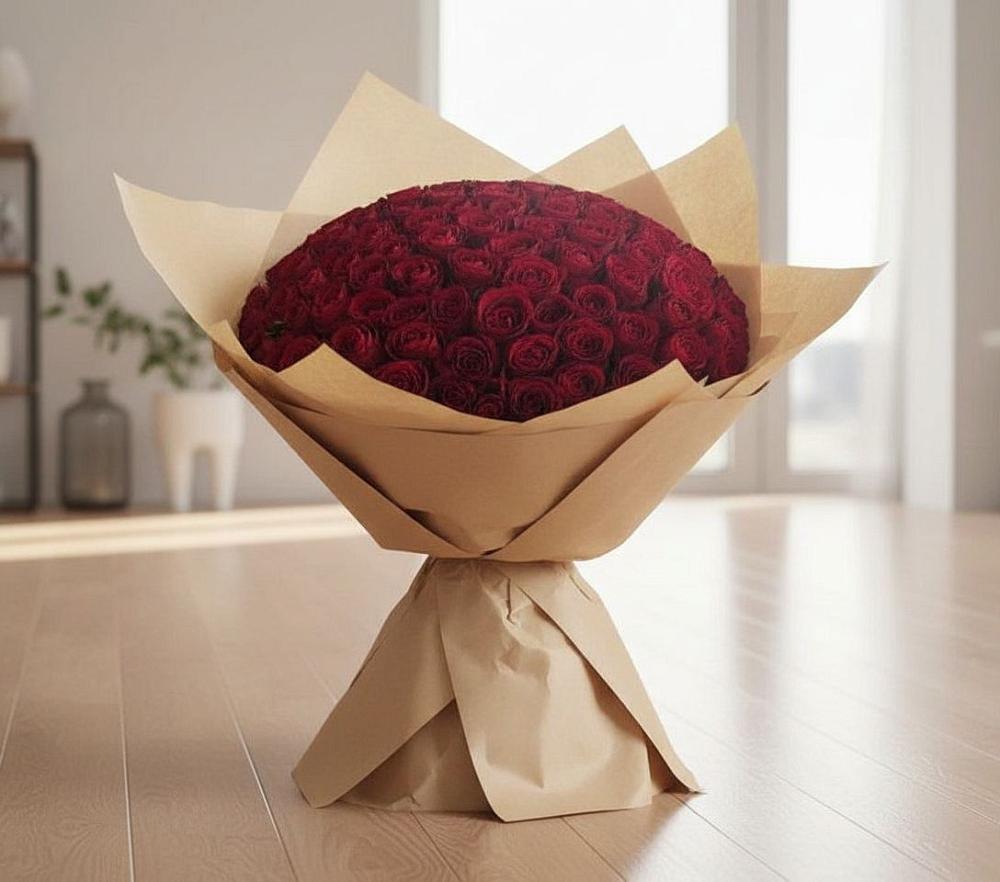 Букет 101 Красная роза в Лесной Свердловской области