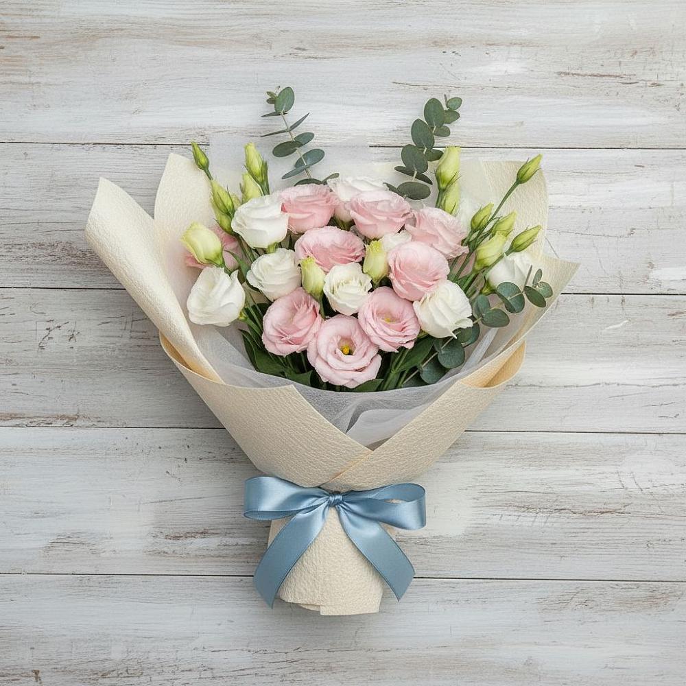 Букет цветов из: Лизиантусы в Лесной Свердловской области